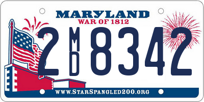 MD license plate 2MD8342