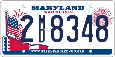 MD license plate 2MD8348