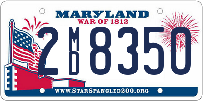 MD license plate 2MD8350