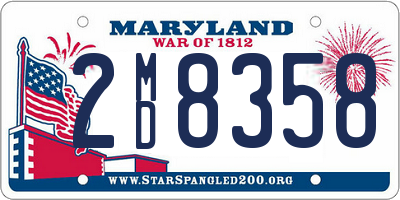 MD license plate 2MD8358