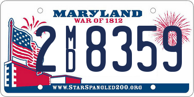 MD license plate 2MD8359