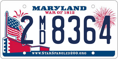 MD license plate 2MD8364