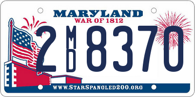 MD license plate 2MD8370