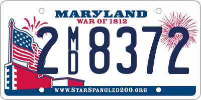 MD license plate 2MD8372