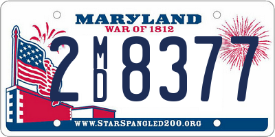 MD license plate 2MD8377