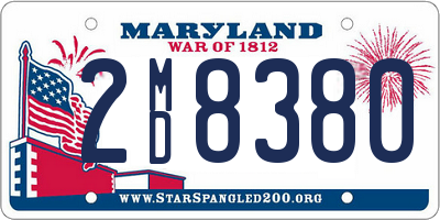 MD license plate 2MD8380