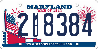 MD license plate 2MD8384