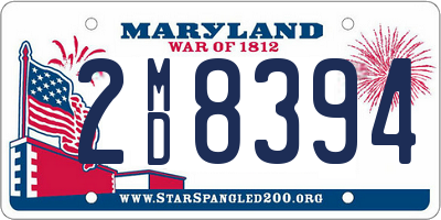 MD license plate 2MD8394