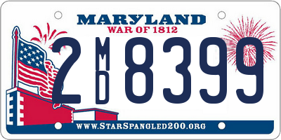 MD license plate 2MD8399