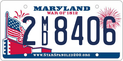 MD license plate 2MD8406