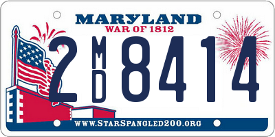 MD license plate 2MD8414