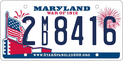 MD license plate 2MD8416
