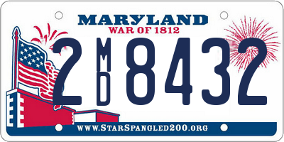 MD license plate 2MD8432