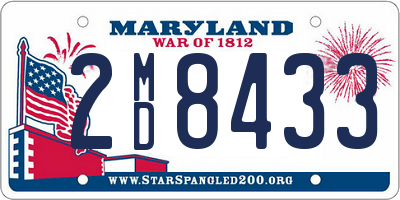 MD license plate 2MD8433