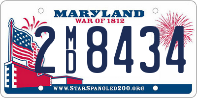 MD license plate 2MD8434
