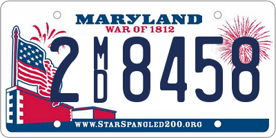 MD license plate 2MD8458