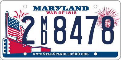 MD license plate 2MD8478