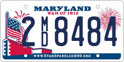 MD license plate 2MD8484