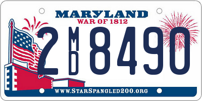 MD license plate 2MD8490