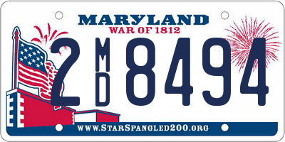 MD license plate 2MD8494