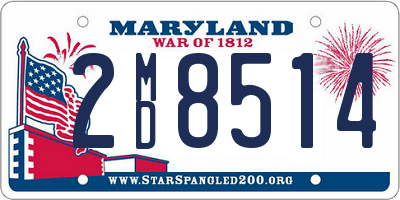 MD license plate 2MD8514