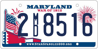MD license plate 2MD8516