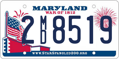 MD license plate 2MD8519