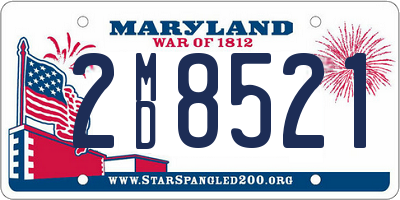 MD license plate 2MD8521