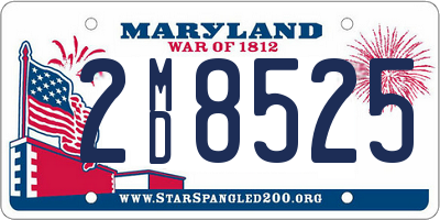 MD license plate 2MD8525