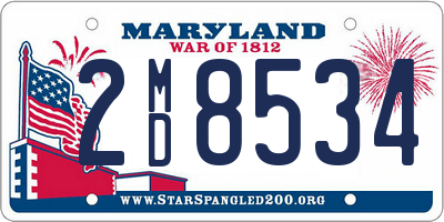 MD license plate 2MD8534