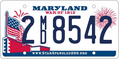 MD license plate 2MD8542