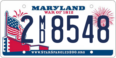 MD license plate 2MD8548