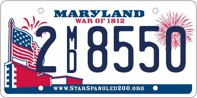 MD license plate 2MD8550