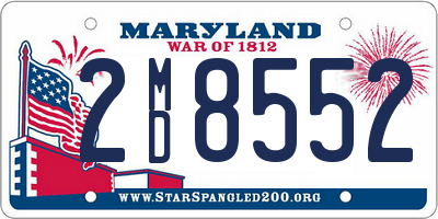 MD license plate 2MD8552