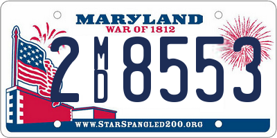MD license plate 2MD8553