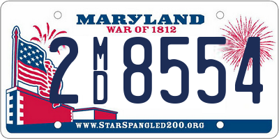 MD license plate 2MD8554