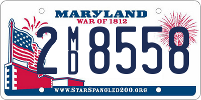 MD license plate 2MD8558