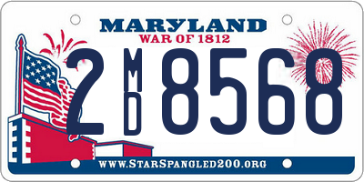 MD license plate 2MD8568