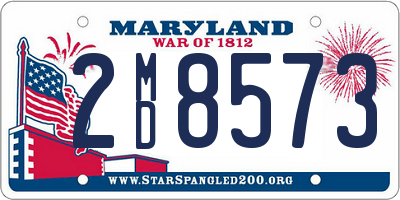 MD license plate 2MD8573