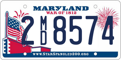 MD license plate 2MD8574