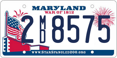 MD license plate 2MD8575