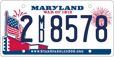 MD license plate 2MD8578