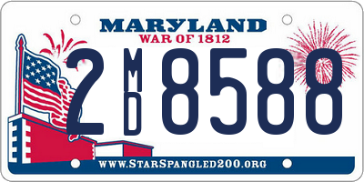 MD license plate 2MD8588