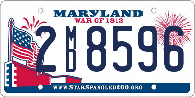 MD license plate 2MD8596