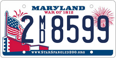 MD license plate 2MD8599