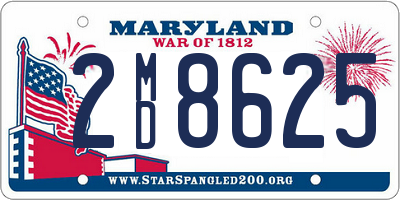 MD license plate 2MD8625