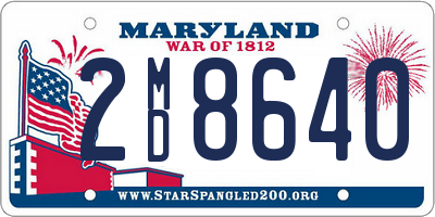 MD license plate 2MD8640