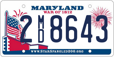 MD license plate 2MD8643