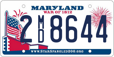 MD license plate 2MD8644