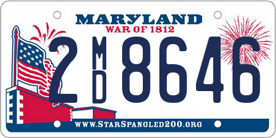 MD license plate 2MD8646